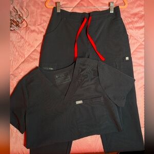 FIGS Charcoal Scrub Set - XS/XSP